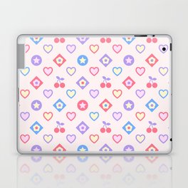Cute Fun 2000s Style Pattern in Pastel Colors, Y2K Print  Laptop Skin