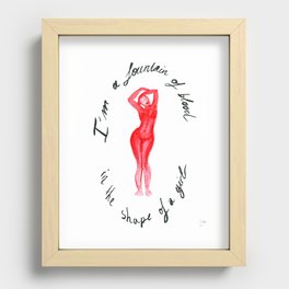 fountain of blood. Recessed Framed Print