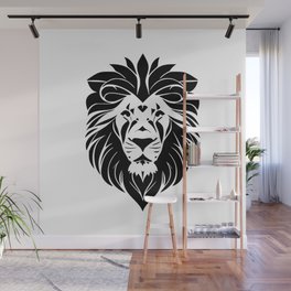 Lion's head symbol graphic art, leo 00001 Wall Mural