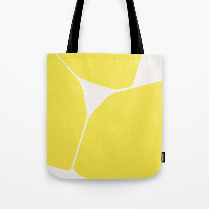 The Betsy Collection Minimalist Modern Floral in Yellow Tote Bag