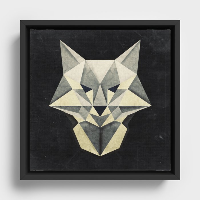 Wandering Wolf Framed Canvas