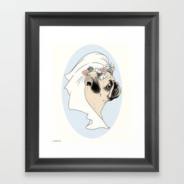 Bride Pug Framed Art Print