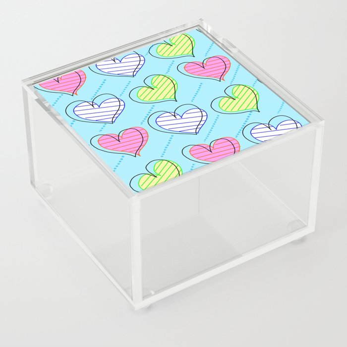 Colores hearts Acrylic Box