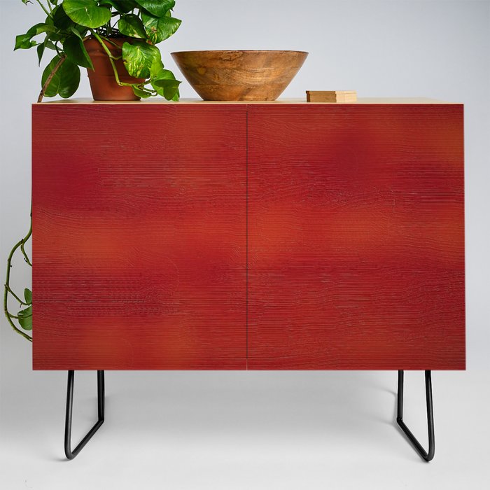 Burnt Umber Abstract Credenza
