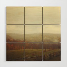 Misty Fall in Vermont Wood Wall Art