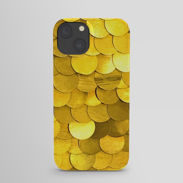 Bright Gold Sequins With Contemporary Bling and Glam iPhone Case