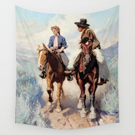 “Prairie Courtship” by W Herbert Dunton Wall Tapestry