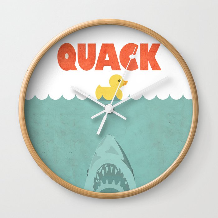 Jaws Rubber Duck Wall Clock
