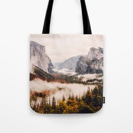 Amazing Yosemite California Forest Waterfall Canyon Tote Bag