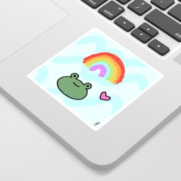Frog Rainbow Sticker