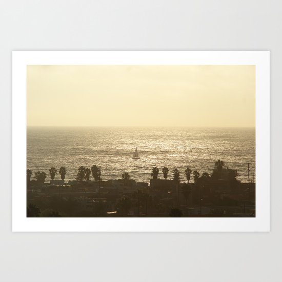 Sailboat - Marina del Rey, CA Art Print