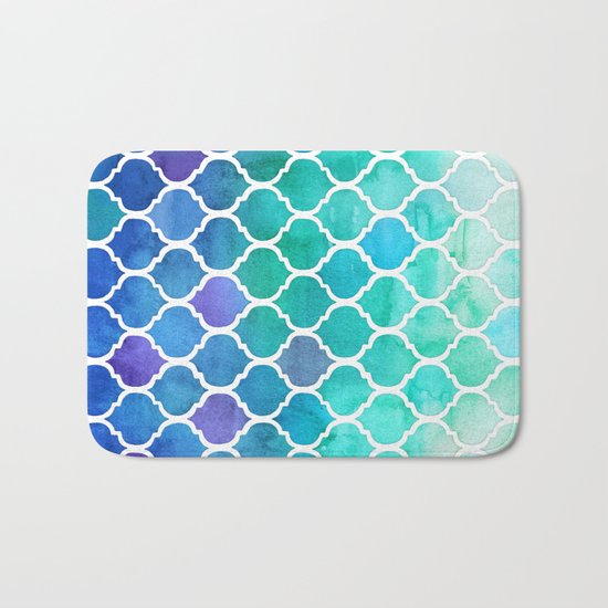 Emerald & Blue Marrakech Meander Bath Mat