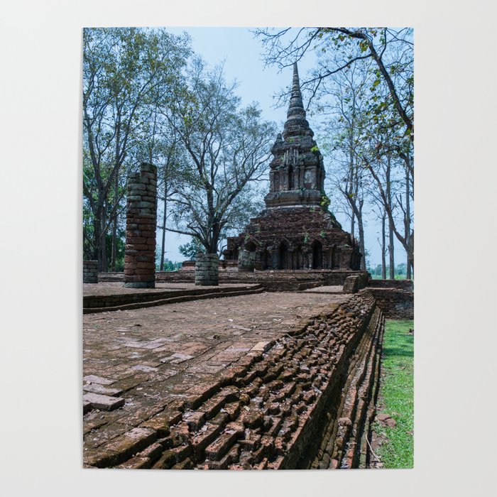 Buddhist Temple Ruins, Chiang Saen, Thailand Poster