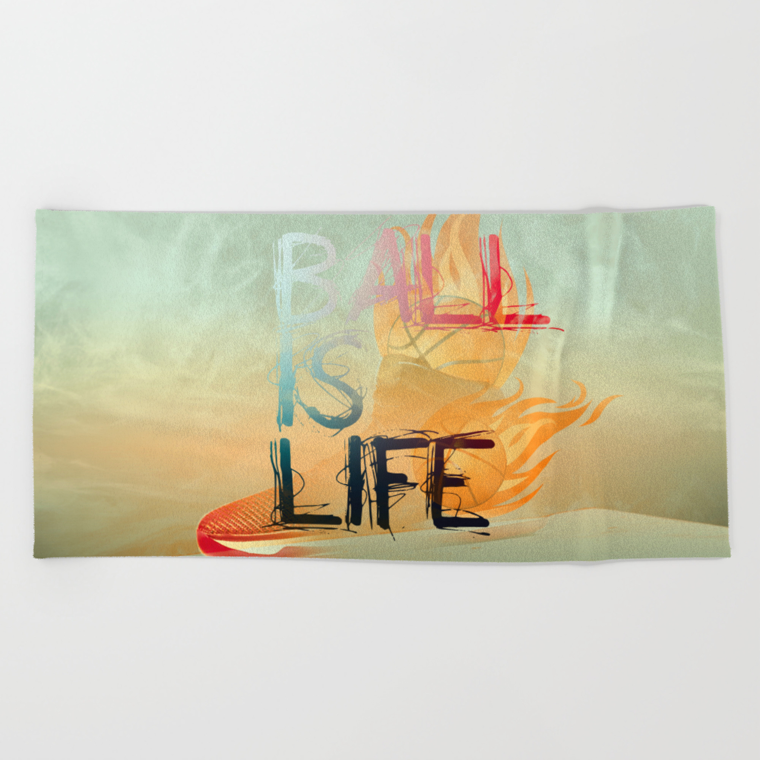 Ball Is Life Basketball Design Beach Towel By Farfalina Society6