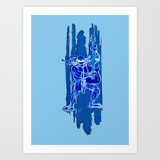 TMNT Rock: Leo Art Print