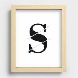 "Sliced Collection" - Minimal Letter S Print Recessed Framed Print