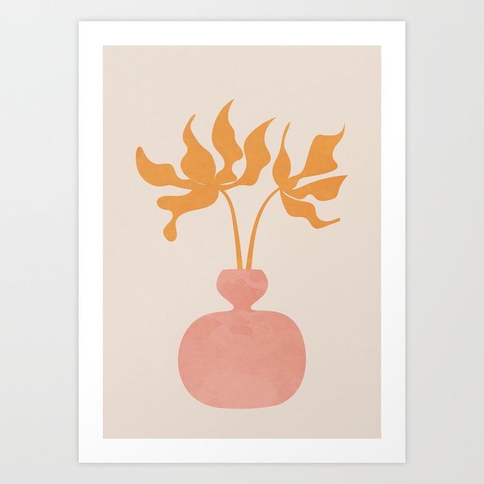 Boho Scandinavian Potted Houseplant 2 Art Print