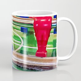 Figures of a foosball table Coffee Mug | Blue, Gameroom, Room, Footballtable, Midfielder, Games, Play, Photo, Gamesroom, Red 