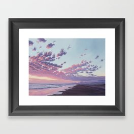 Sunset at the Beach Framed Art Print