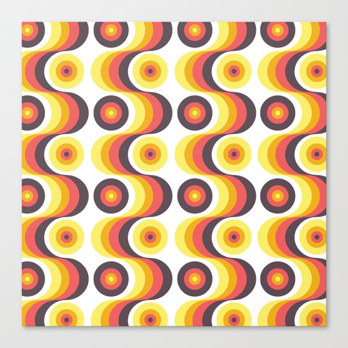 Retro 70s Pattern Canvas Print