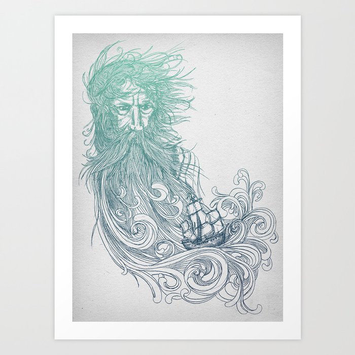 Sea Beard Art Print