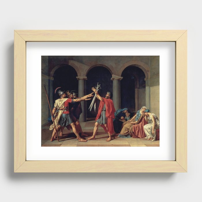 The Oath of the Horatii by Jacques Louis David, 1785 Recessed Framed Print