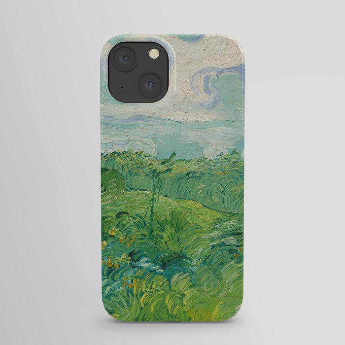 Green Wheat Fields, Auvers, 1890, Vincent van Gogh iPhone Case