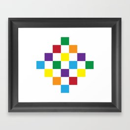 rainbow squares Framed Art Print