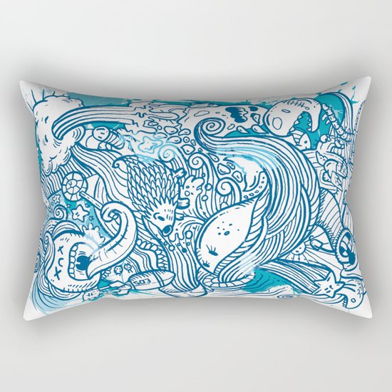 Random Doodle Rectangular Pillow