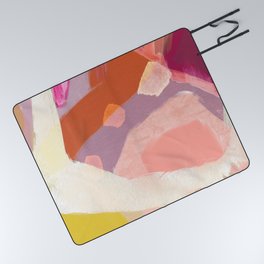 Ablaze Abstract Painting Picnic Blanket