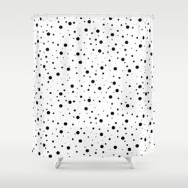 Black and White Polka Dots Shower Curtain