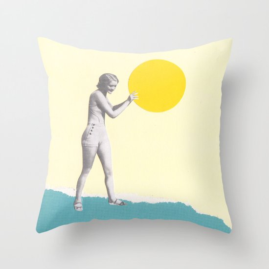 She Caught the Sun Throw Pillow