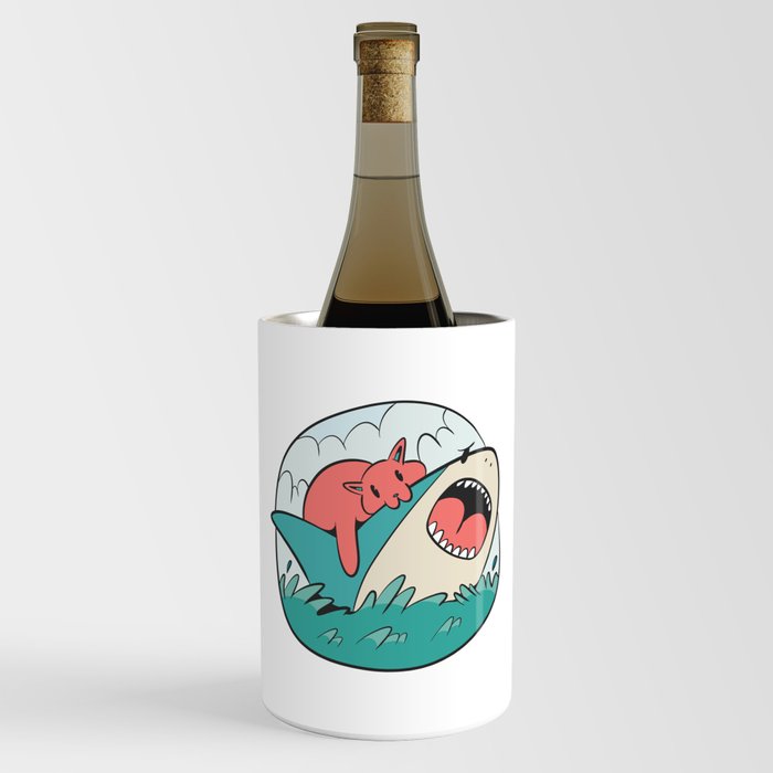 Kitten Shark Attack Wine Chiller