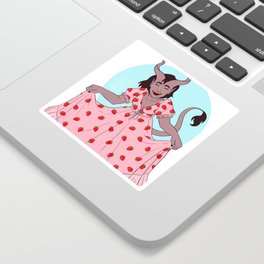 Cherry in the Berry Dress Sticker