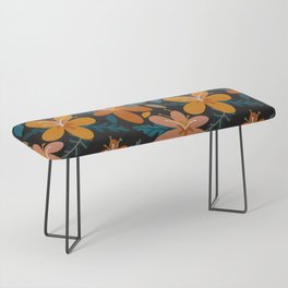 Tropical Holiday Florals – Orange Bench