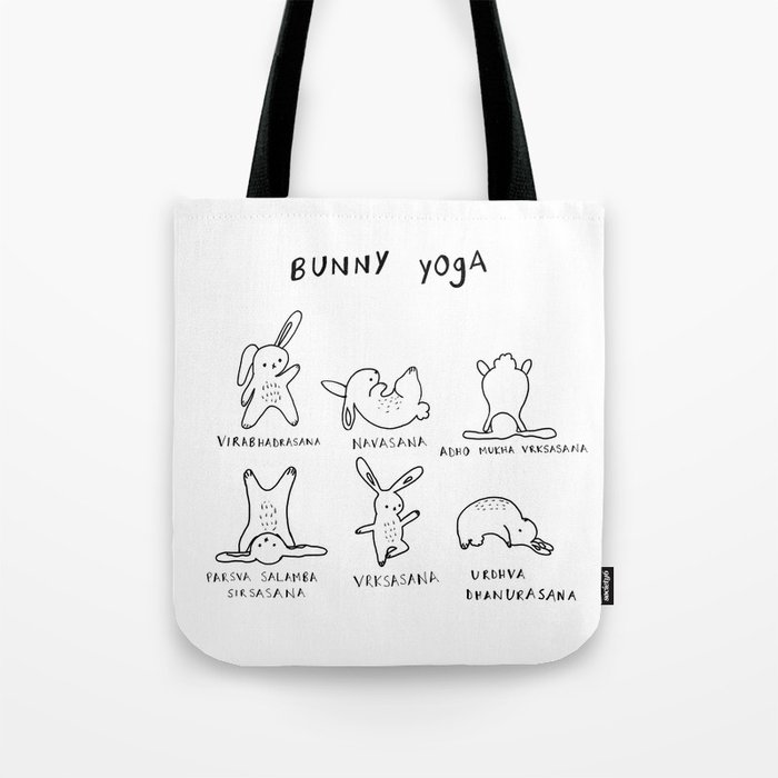 Bunny Yoga Tote Bag