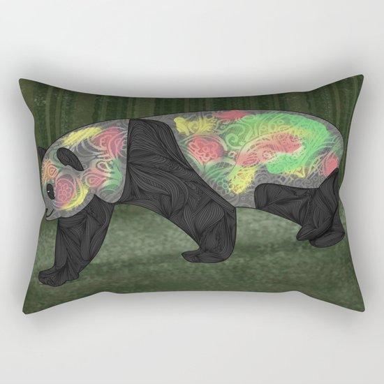 Panda Night Rectangular Pillow