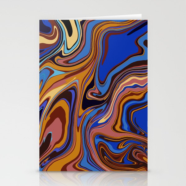 Bright multicolored marbled abstract print Stationery Cards