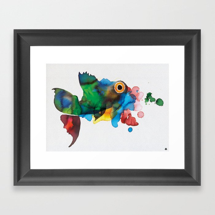 colorful fish Framed Art Print