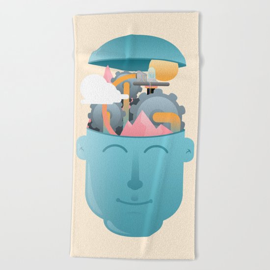 Turning Cogs Beach Towel
