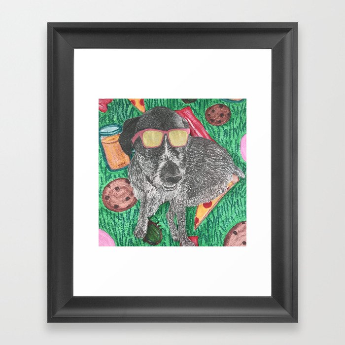 Cool Dog Framed Art Print