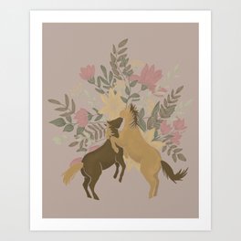Delicate Duel - Soft Wildflower Art Print