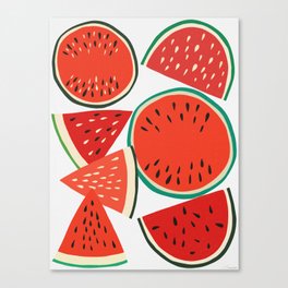 Sliced Watermelon Canvas Print