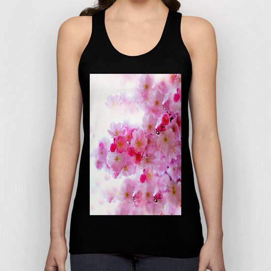 Cherry Blossom Tree So Pink Unisex Tank Top