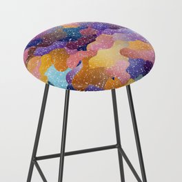Colorful Playful and Glittery Shapes Pattern (2) Bar Stool