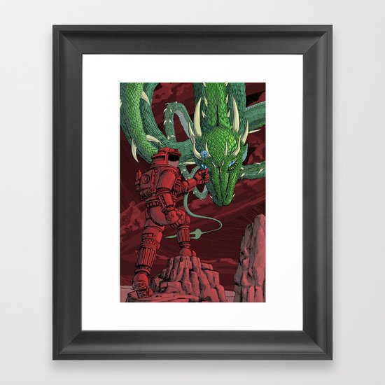 The Dragon on Mars Framed Art Print