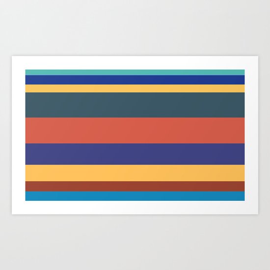 Color Band 70's - B - Stripe Art Print