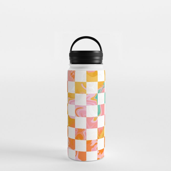 Trippy Checkerboard Water Bottle