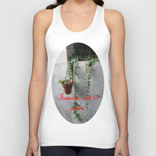 Intruders will be potted Unisex Tank Top