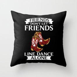 Line Dance Music Song Country Dancing Lessons Throw Pillow